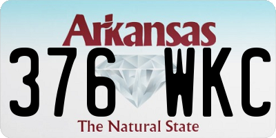 AR license plate 376WKC
