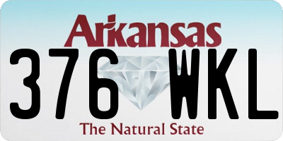 AR license plate 376WKL