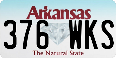 AR license plate 376WKS