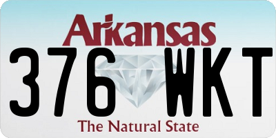 AR license plate 376WKT