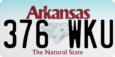 AR license plate 376WKU