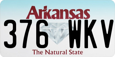 AR license plate 376WKV