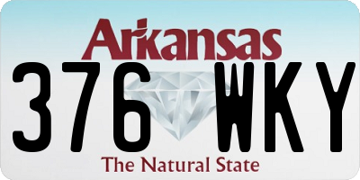 AR license plate 376WKY