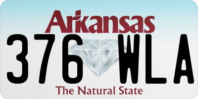 AR license plate 376WLA