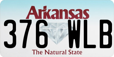 AR license plate 376WLB