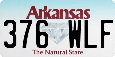 AR license plate 376WLF
