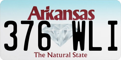 AR license plate 376WLI