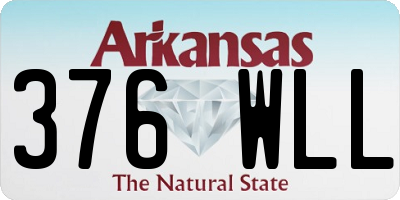 AR license plate 376WLL