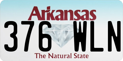 AR license plate 376WLN