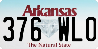 AR license plate 376WLO