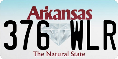 AR license plate 376WLR