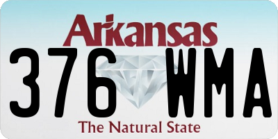 AR license plate 376WMA