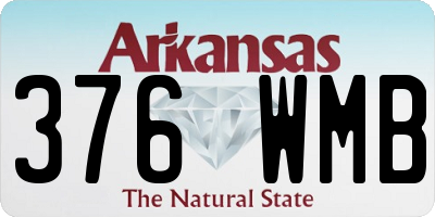 AR license plate 376WMB