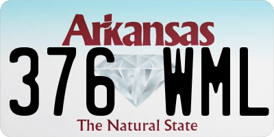 AR license plate 376WML