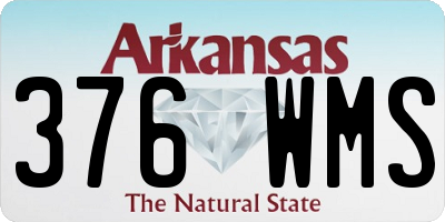 AR license plate 376WMS