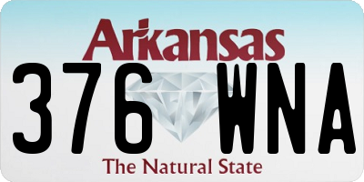 AR license plate 376WNA