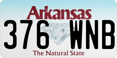 AR license plate 376WNB