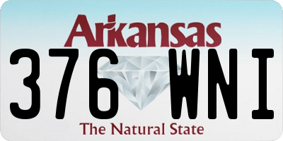 AR license plate 376WNI