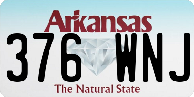 AR license plate 376WNJ