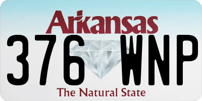 AR license plate 376WNP
