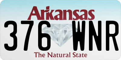 AR license plate 376WNR