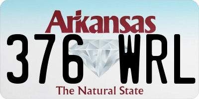 AR license plate 376WRL