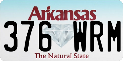 AR license plate 376WRM