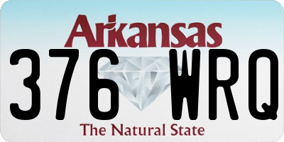 AR license plate 376WRQ