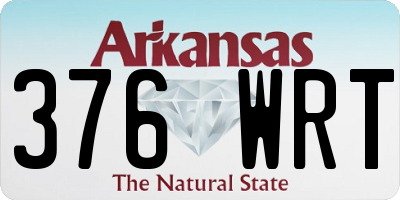 AR license plate 376WRT