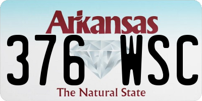 AR license plate 376WSC