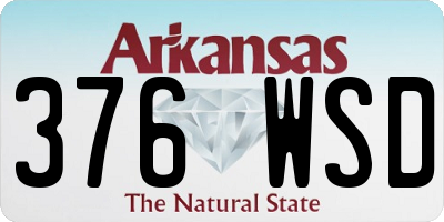 AR license plate 376WSD