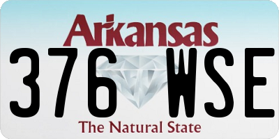 AR license plate 376WSE