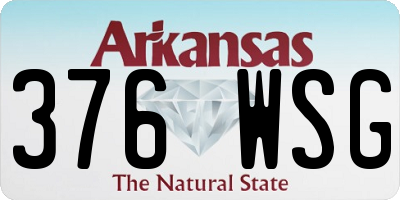 AR license plate 376WSG