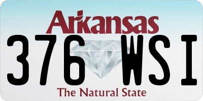 AR license plate 376WSI