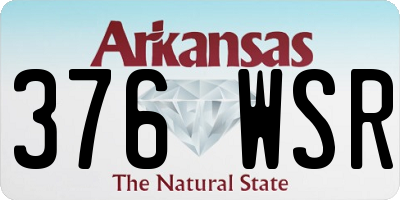 AR license plate 376WSR