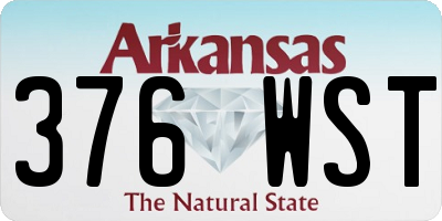 AR license plate 376WST