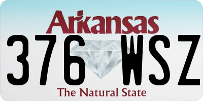 AR license plate 376WSZ