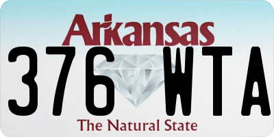 AR license plate 376WTA