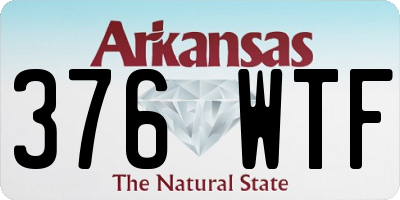 AR license plate 376WTF