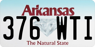 AR license plate 376WTI