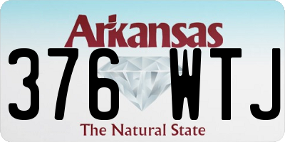 AR license plate 376WTJ
