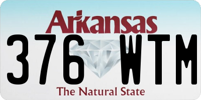 AR license plate 376WTM