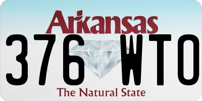 AR license plate 376WTO