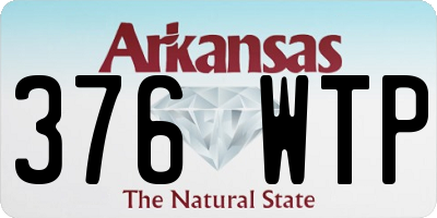 AR license plate 376WTP