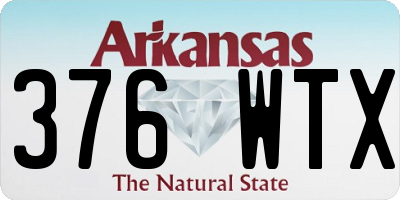 AR license plate 376WTX