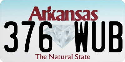 AR license plate 376WUB