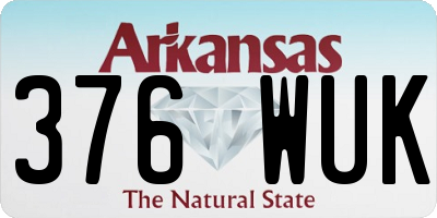 AR license plate 376WUK