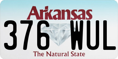 AR license plate 376WUL