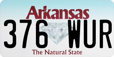 AR license plate 376WUR