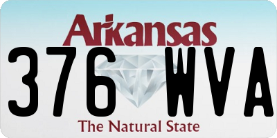 AR license plate 376WVA